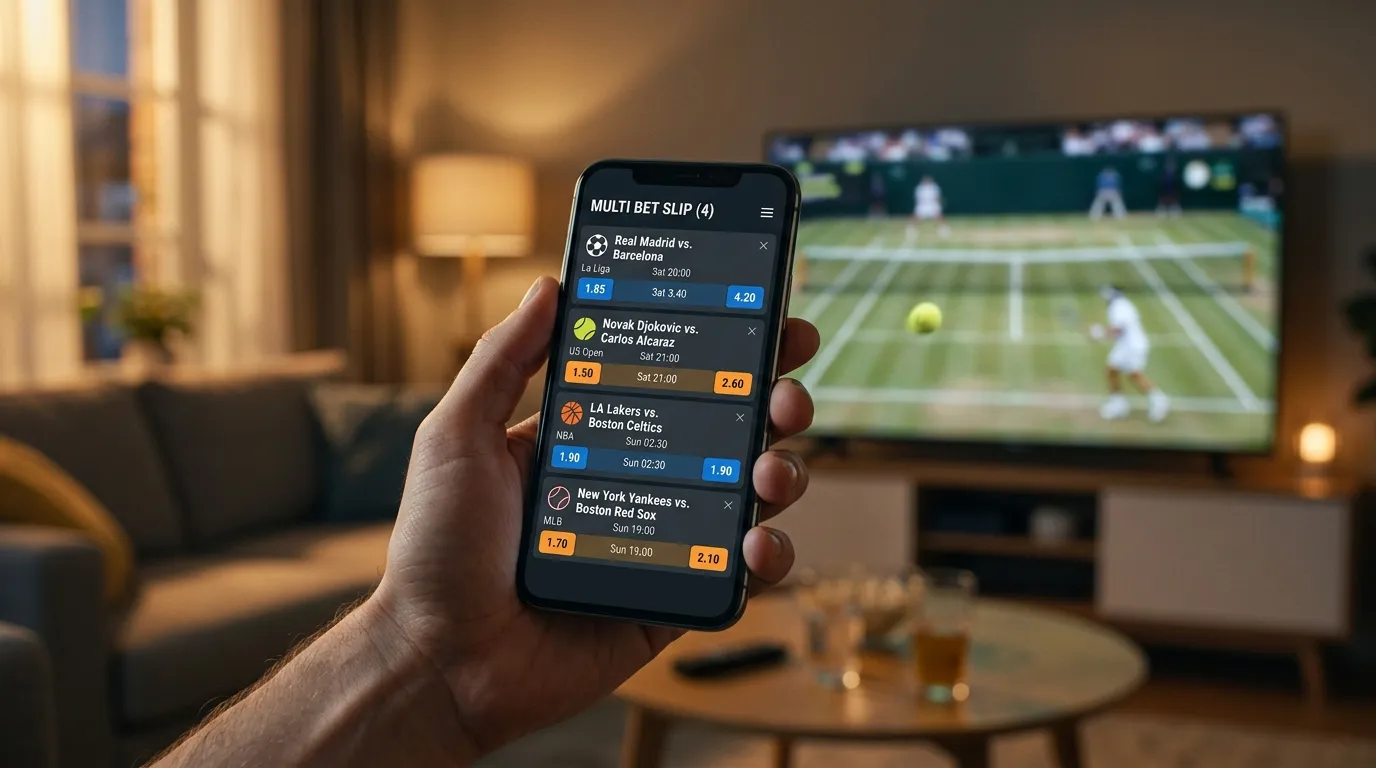 Several tennis selections combined into one accumulator