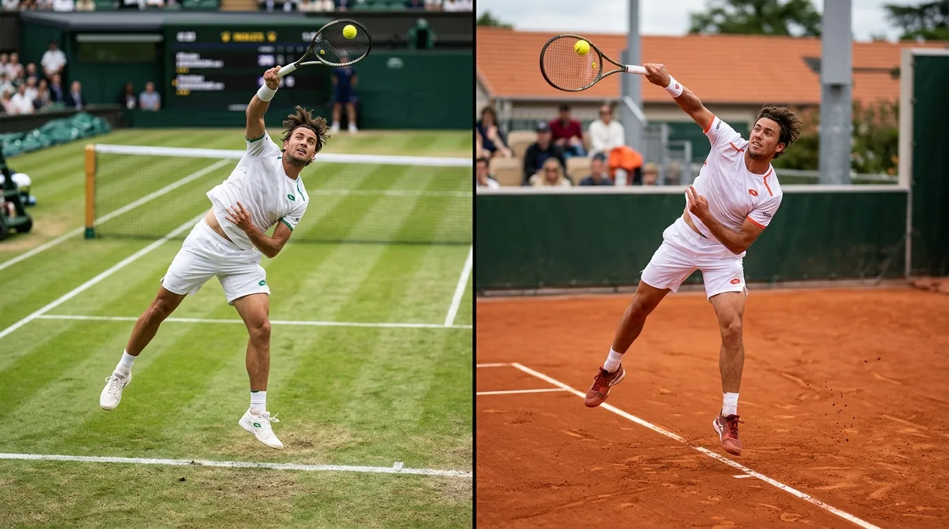 The same serve producing more aces on a faster court