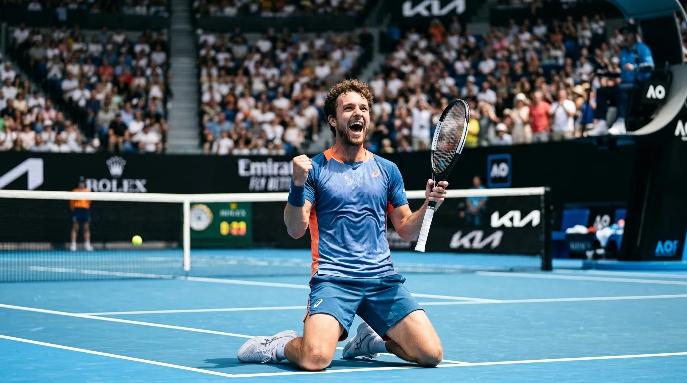 An early-round Australian Open match producing a surprise result
