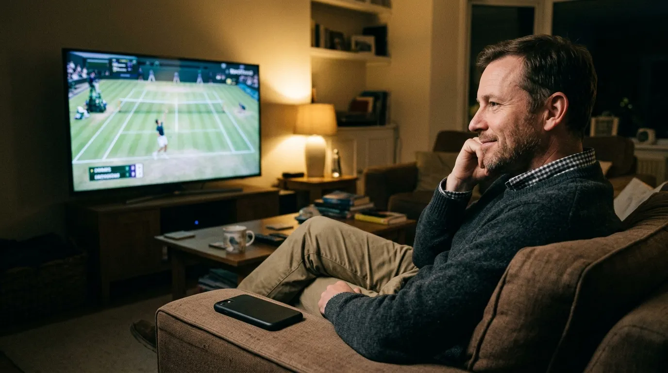 A tennis bettor staying calm during a frustrating run of losing bets