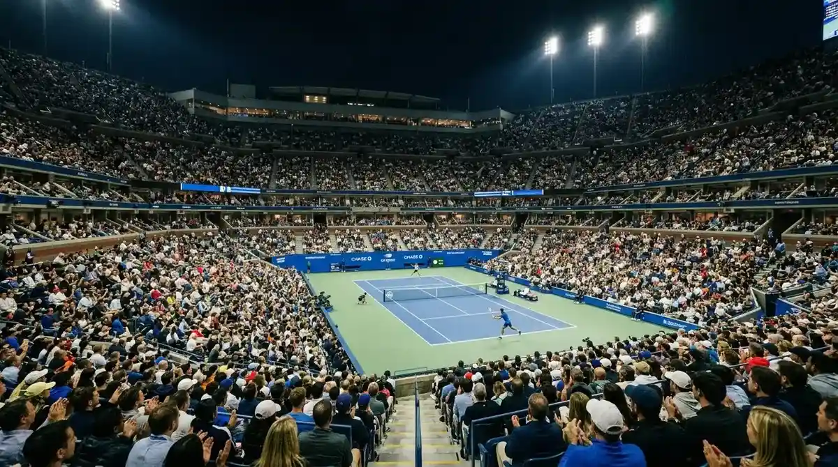 Floodlit Grand Slam night session with a full crowd, the deep liquidity live bettors want
