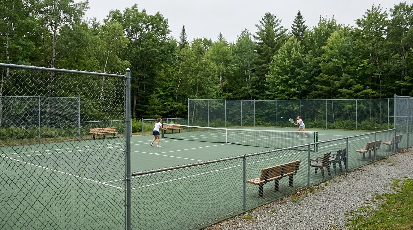 A near-empty remote court where lower-tier matches attract little scrutiny