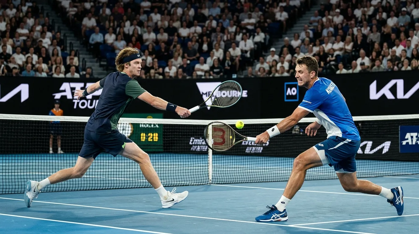 A lower-ranked player upsetting a higher-ranked opponent on tour