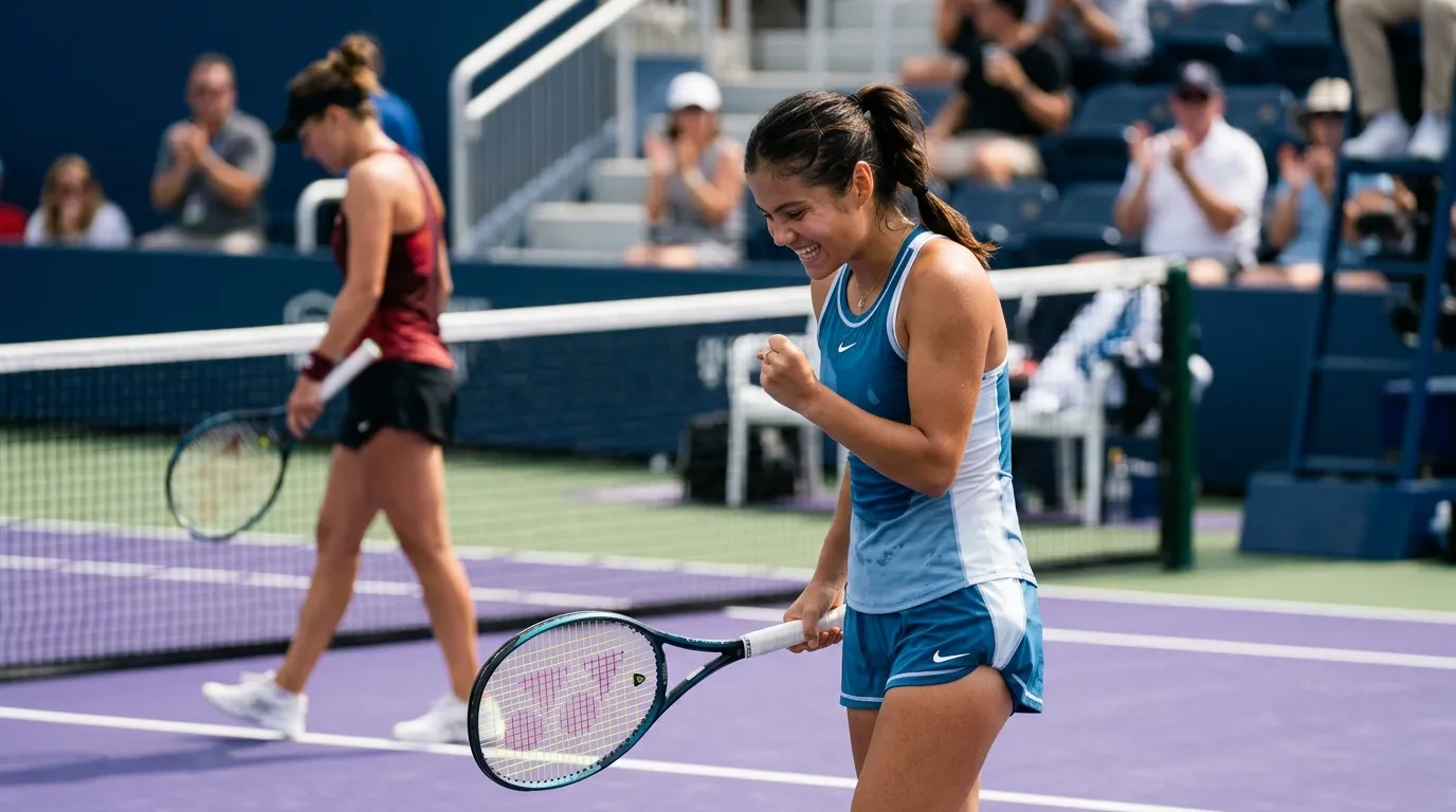An early break of serve closing off a tie-break