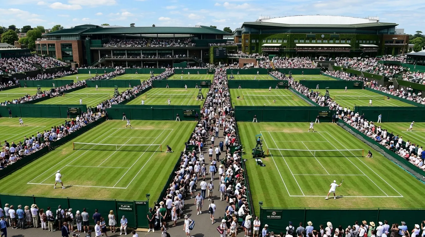 Outside courts busy with play across the Wimbledon fortnight